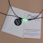 2 Pieces Luminous Bead Pendant Necklace Woven Rope Jewelry Adjustable Cord