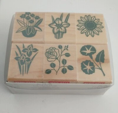 De colección Nuevo Antiguo Stock Decorativo Flores Juego de Sellos de Goma Hero Arts LL669 NOS Foto 1 de 3