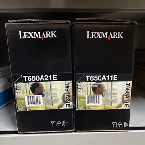 LEXMARK T650A11E T650A21E Toner (2 pieces= 249€) ORIGINAL T650 T652 T654 T656 - Photo 1/1