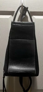 Leather/suede  Crossbody Sling /Backpack Black 12”Purse - Picture 1 of 7