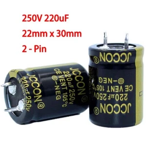 Condensatori elettrolitici grandi 220uF 250V - Snap In 105°C 250V 220uF 22x30mm - Foto 1 di 5