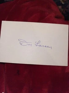 Don Larsen New York Yankees Signed 3x5 index Card - Picture 1 of 2