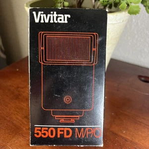 Vivitar Flash Adjustable Head 550FD M/P/O w/ Box Manuals Pentax Minolta Olympus - Picture 1 of 16