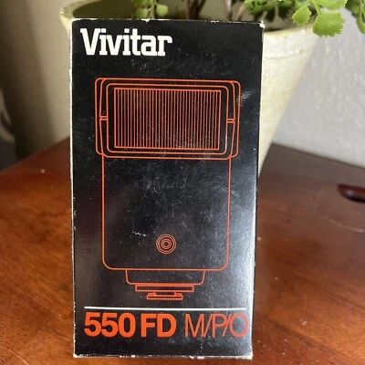 Vivitar Flash Adjustable Head 550FD M/P/O w/ Box Manuals Pentax Minolta Olympus - Image 1 of 4