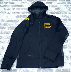 Iowa Hawkeyes Hoodie Women Large Sweatshirt Sweater Diving Swimming Jacket Zip - Picture 1 of 10