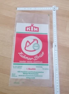 DDR Werbebeutel Tragetasche Verpackung Plaste Beutel Werbung KIM VEB Konsum - Bild 1 von 4