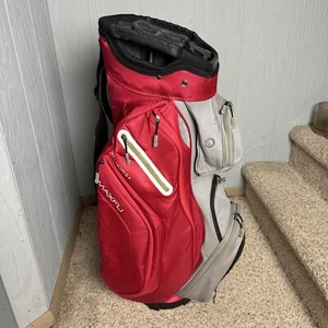 Maxfli Honors+ 14-Way Cart Bag Red/Black/Grey Used 2021 - Picture 1 of 7