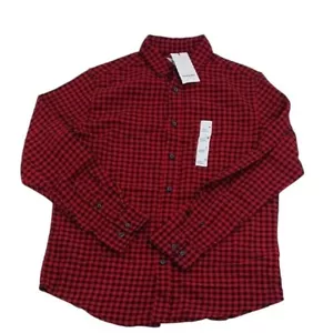 Goodfellow & Co Casual Button Down Shirt Red Black Mini Check Lumbarjack Size M - Picture 1 of 6
