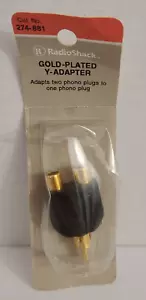 Radioshack Placcato Oro Doppio Phono da Donna a Phono ADATTATORE A Y, NUOVO, 274-881 - Foto 1 di 5