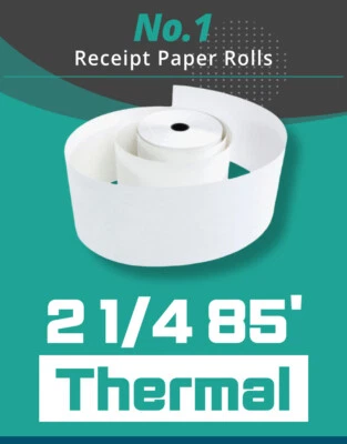 POKANIC 2 1/4" x 85' Thermal Receipt Paper 10 Rolls Cash Register Credit Card BPA Free