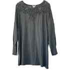 J. Jill Olive Green Lace Pullover Size 2X