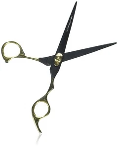 NEW Hasami T65-R TAMSCO Diamond Shear Crane Style Gold/Black Barber Shear WO50 - Picture 1 of 1