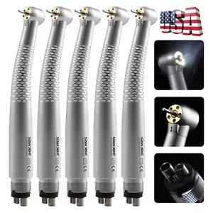 1-5 OLED 5 Light LED E-Generator Dental High Speed Fiber Optic Handpiece 2/4Hole - Picture 1 of 20