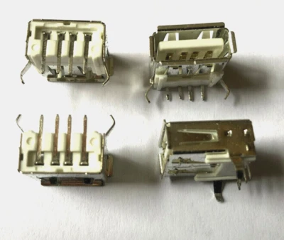 1pcs USB 2.0 Type A Female Socket PCB Angled 90° Jack Connector DIP THT - Image 1 of 2