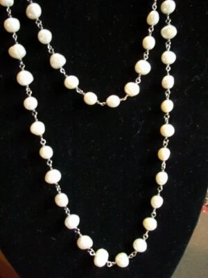 Silpada 淡水珍珠新鲜捕获项链 N1368 925 纯银  — 第 1/4 张图片