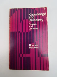 Knowledge and Certainty, Essays and Lectures by Norman Malcolm, Paperback 1975 - Picture 1 of 7