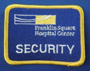 Vintage Franklin Square Hospital Center Sicherheit bestickt aufbügeln Aufnäher - Bild 1 von 3