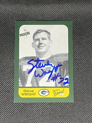 Steve Wright Green Bay Packers SB II 1991 Champion Cards Signed Auto #2 ~ COA - Image 1 of 3