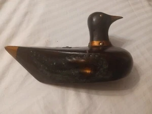 Vintage Rep. Collectible Wooden Handmade Duck Figurine Home Decorative Statue - Picture 1 of 24