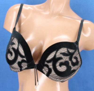 Sutiã Victoria Secret muito sexy acolchoado de veludo tamanho 34C #H3367 - Imagem 1 de 4