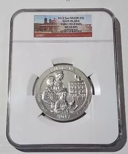 2017 Ellis Island 5 oz silver NGC MS 69 DPL Early Releases America Beautiful - Picture 1 of 4
