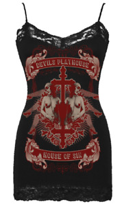 Se7en Deadly House of Sin 20s Flapper Pinup Goth Punk Camisole Tank Top 2039-C