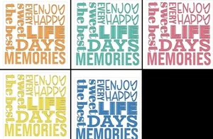 CTMH Set Of 5 ACRYLIC LETTER TILES Pink, Blue, Yellow, Teal, & Orange New! - Picture 1 of 1
