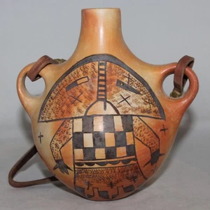 Cantimplora de cerámica Hopi de Priscilla Namingha Nampeyo - Imagen 1 de 4