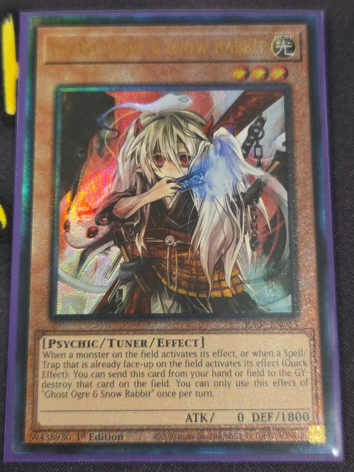 Yugioh! 1x Ghost Ogre & Snow Rabbit RA04-EN015 Ultimate Rare 1st Ed NM - Image 1 of 1