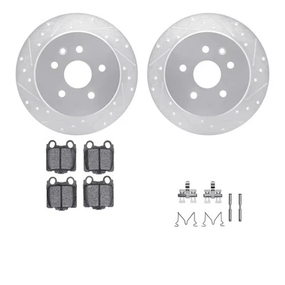 For Lexus SC430 02-10 Drilled & Slotted Rear Brake Kit w Performance Sport Pads Foto 1 de 2