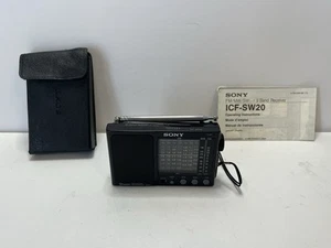 Sony ICF-SW20 FM/MW/SW Receiver Radio with Original Soft Case - Tested - Picture 1 of 9