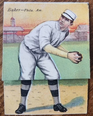 1911 Mecca Double Folders T201 Frank Baker & Eddie Collins Raw Nice Card - Image 1 of 4