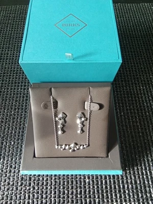 JUEGO DE ARETES COLLAR RACIMO PLATA ESTERLINA 925 ABEDULES Foto 1 de 4