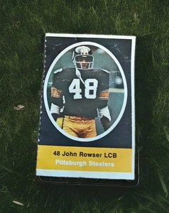 1972 Sunoco NFL Action Player Stamps Pittsburgh Steelers John Rowser CB Vtg #48 - Imagen 1 de 2