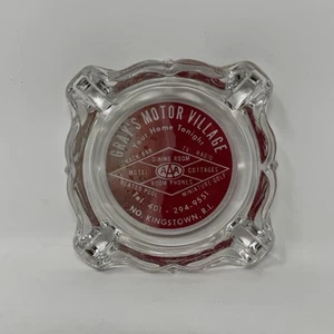 Gary’s Motor Village Kingstown Rhode Island Ashtray Glass Wickford Rhode Island - Picture 1 of 9