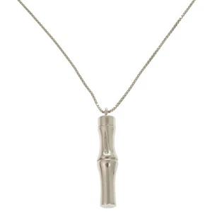 AUTHENTIC GUCCI Bamboo Long Necklace Silver925 - Picture 1 of 5