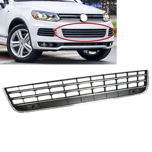 Fit For VW Touareg 2011-2014 Front Bumper Lower Grille Air Intake Grill Chrome - Picture 1 of 5