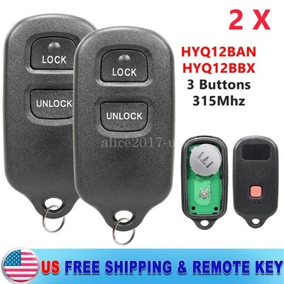 2 Para 2004 2005 2006 2007 Scion xB Mando a Distancia Coche Llavero 3 Botones HYQ12BAN HYQ12BBX Foto 1 de 4