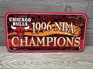 1996 Chicago Bulls NBA Champions Plastic License Plate Wincraft USA Wall Decor - Picture 1 of 9