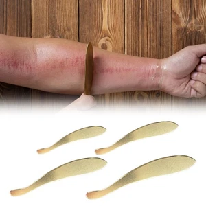 Gua Sha Facial Tool Brass Handheld Guasha Tool for Full Body Neck Eyes - Picture 1 of 26