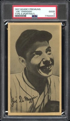 1937 Goudey Premiums-Type 4 Joe Dimaggio (Retrato) PSA 2 GD Bonito atractivo visual Foto 1 de 2