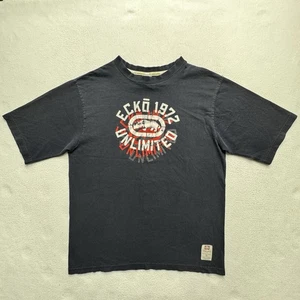 (M) Ecko 1972 UNLTD VTG Y2K Logo Graphic T-Shirt Navy Blue  100% Cotton Size MED - Picture 1 of 8