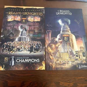 Vegas Golden Knights 2023 Stanley Cup Champions - Paquete de 2 pósters Realm UKnighted - Imagen 1 de 3