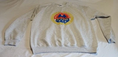 Sudadera gris manga larga AMVETS American Veterans vintage talla grande Gildan Foto 1 de 4