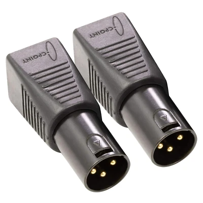 2-Pack -  XLR RJ45 Adapter CAT-5 Ethernet to DMX512 Cable Converter, Male 3-Pin, - Image 1 of 4