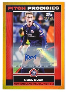 NOEL BUCK - 2023 Topps MLS Gold Foil AU,RC #105 Revolution #/50 - Picture 1 of 2