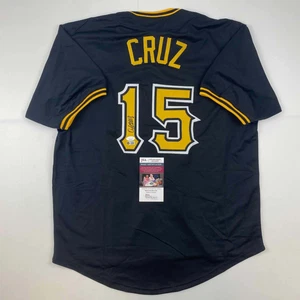 Autographed/Signed Oneil Cruz Pittsburgh Black Baseball Jersey JSA COA - Picture 1 of 4