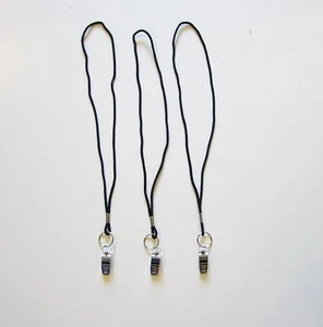 3 NEW HEAVY DUTY CHAMPION BRASS METAL WHISTLES & 3 BLACK LANYARDS WITH RING - Picture 1 of 7
