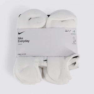 Nike Everyday Cushioned No Show Socks Size YTH 3Y-5Y Women's 4-6 6-Pack - Picture 1 of 2