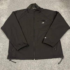 New Balance Athletics Men’s Full Zip Black Soft Shell Jacket Size Medium - Picture 1 of 8